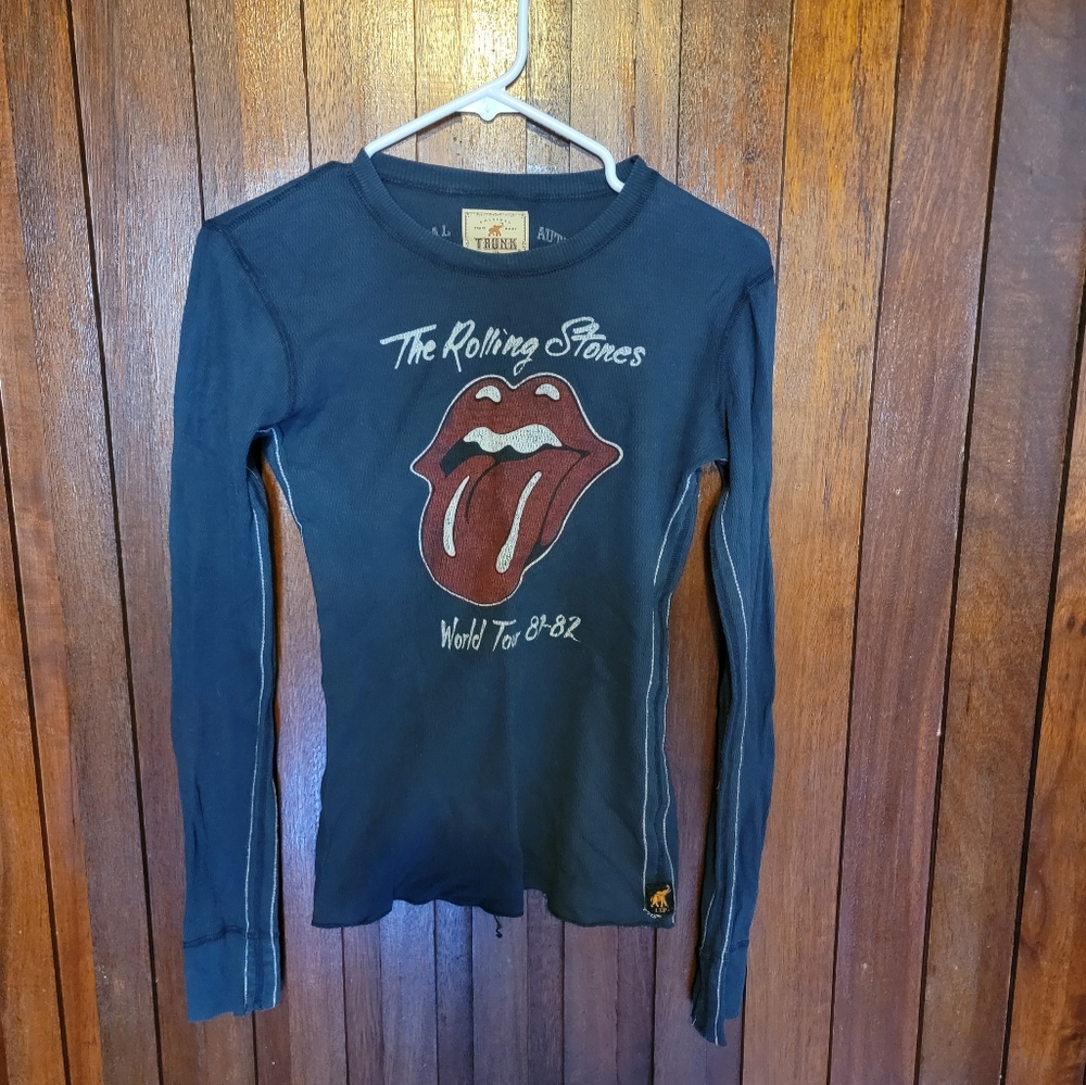 Womens the rolling stones longsleeve top,trunk show,size 0,navy